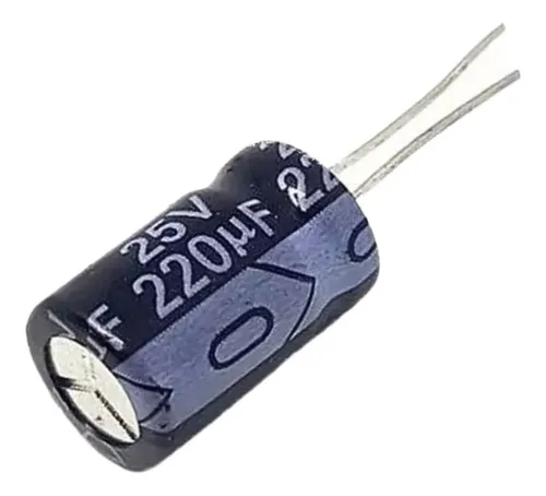 Condensador electrolítico 220uF 25v x10 unidades